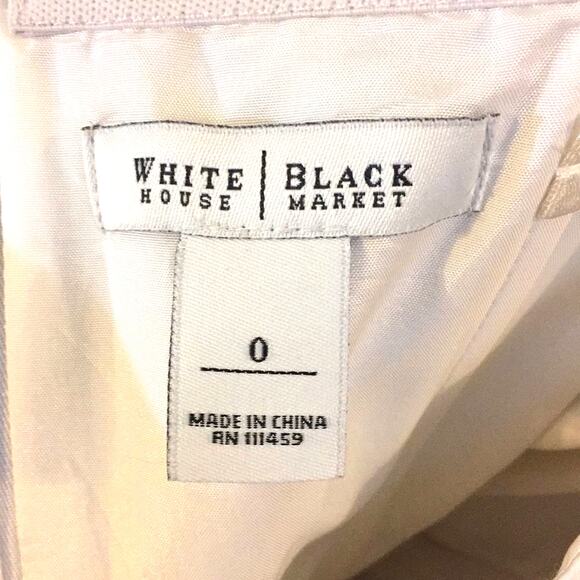 WHBM Cream With Black Lace Dress Sz 0 - Picture 6 of 8